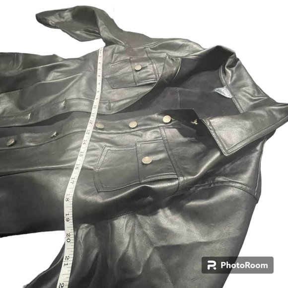 Arula NWT Soft Vegan Leather Dress Coat with Belt size 1X - Picture 6 of 16